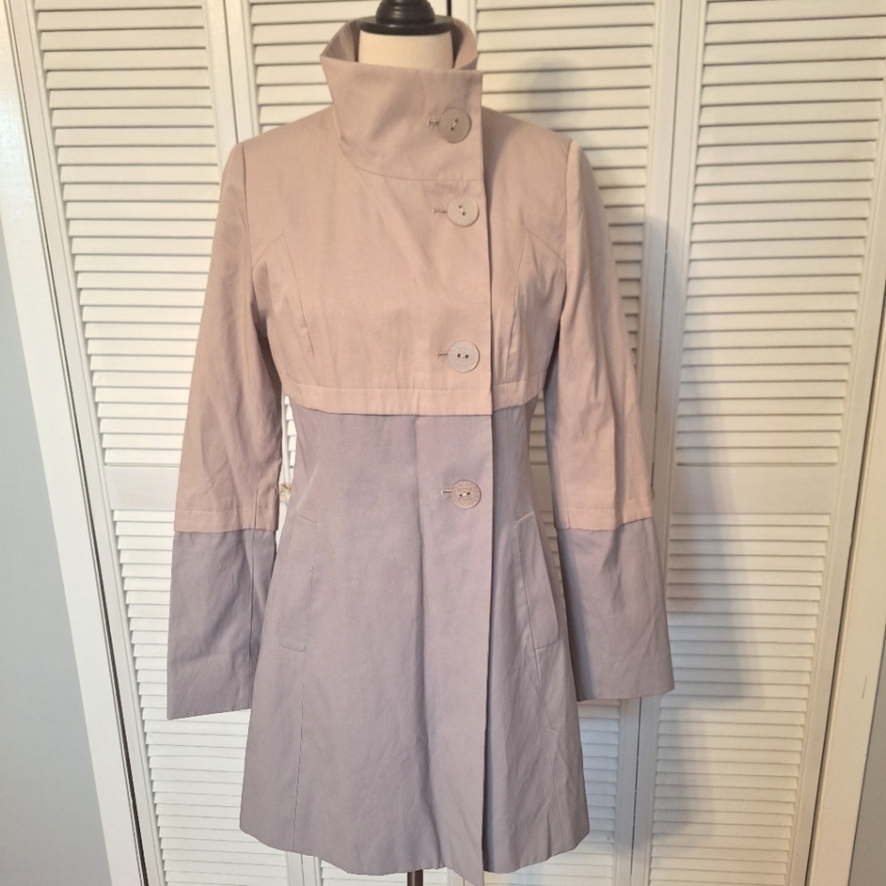 Tahari color block jacket coat sz small *AH1